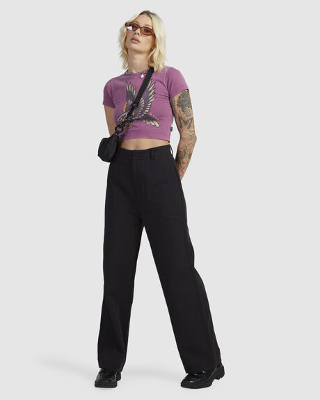 MULBERRY WOMENS CLOTHING RVCA T-SHIRTS + SINGLETS - UVJZT00193-MLB