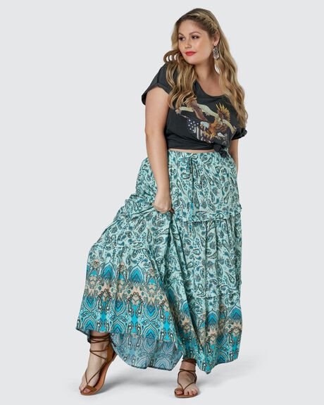 BLUE WOMENS CLOTHING THE POETIC GYPSY SKIRTS - CPSS21557001-10