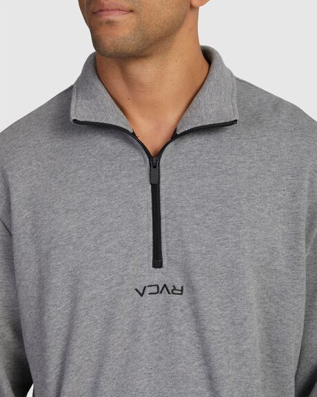 GREY MARLE MENS CLOTHING RVCA JUMPERS - UVYFT00162-SJSH