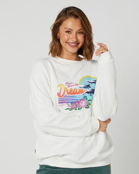 WASHED WHITE WOMENS CLOTHING MISFIT JUMPERS - MT126305WSHW