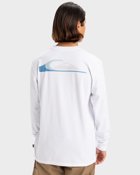 WHITE MENS CLOTHING QUIKSILVER T-SHIRTS + SINGLETS - UQYZT05340-WBB0