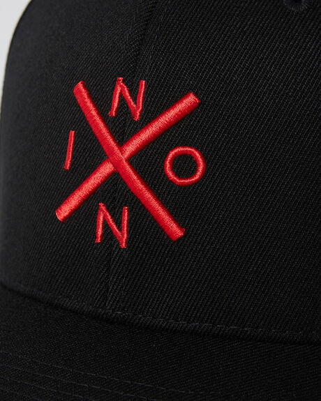 BLACK RED MENS ACCESSORIES NIXON HEADWEAR - C2875-008BL