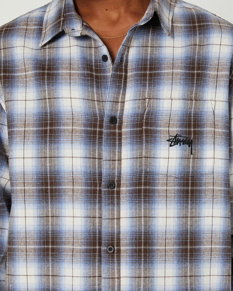 BLACK BLUE MENS CLOTHING STUSSY SHIRTS - ST036402BLACK