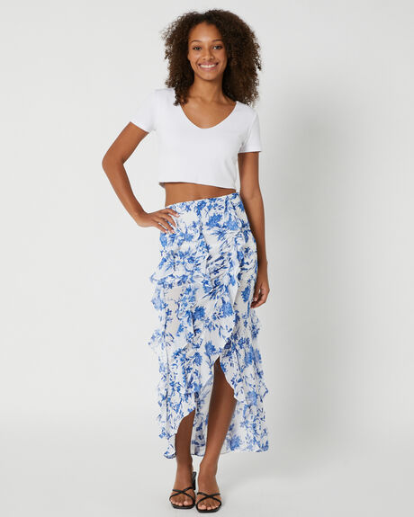 WHITE COMBO WOMENS CLOTHING FREE PEOPLE SKIRTS - OB16120451006