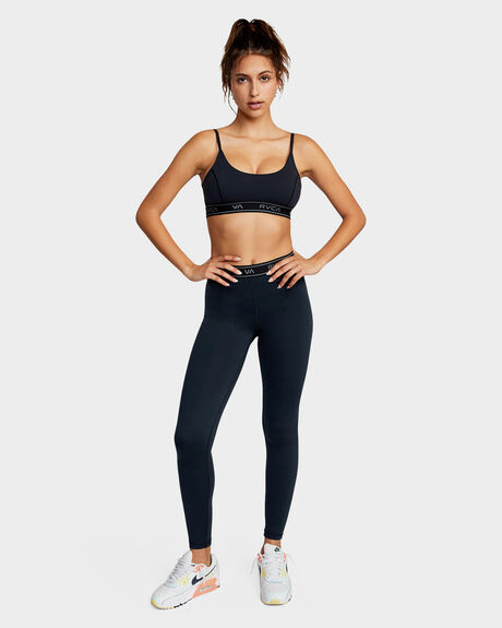 BLACK WOMENS ACTIVEWEAR RVCA SPORTS BRAS - AVJKT00162-BLK