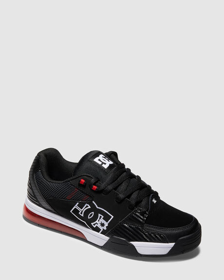 BLACK WHITE RED MENS FOOTWEAR DC SHOES SNEAKERS - ADYS200075-BWA