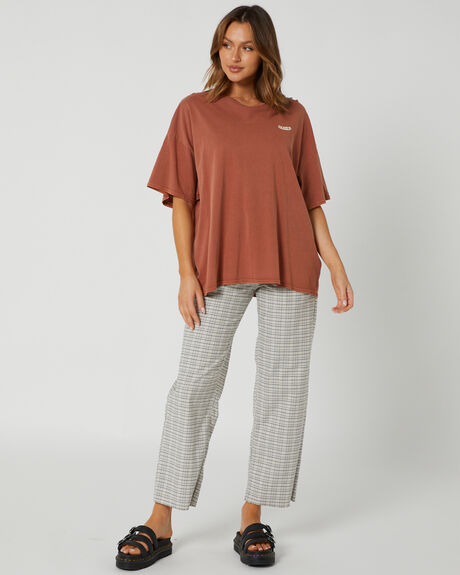 DARK CLAY WOMENS CLOTHING VOLCOM TEES - B3512304DCL