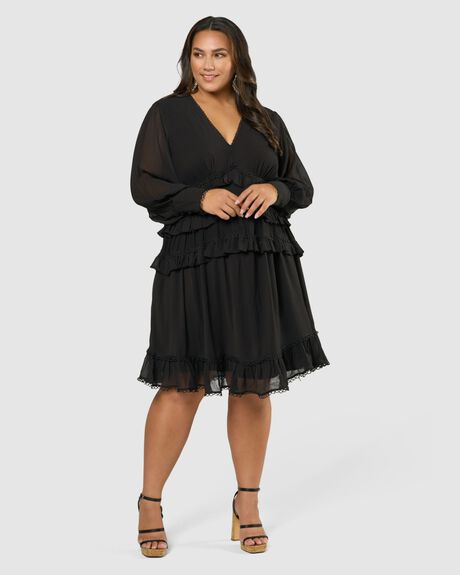 BLACK WOMENS CLOTHING THE POETIC GYPSY DRESSES - CPAW24209001-10