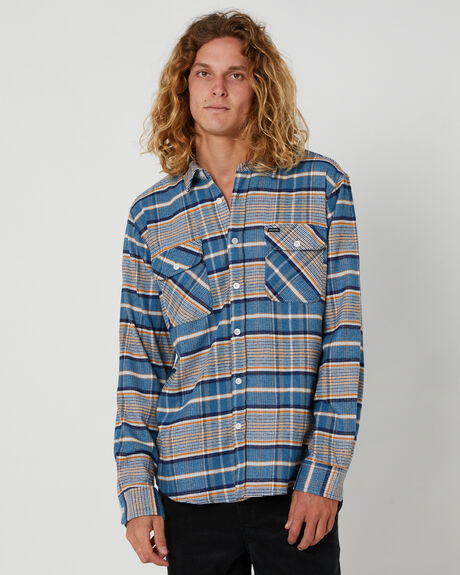 BLUE PARADISE ORANGE MENS CLOTHING BRIXTON SHIRTS - 1364BHPOO