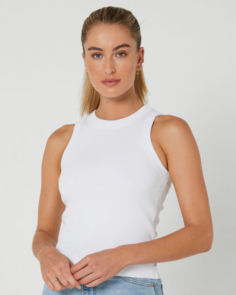 WHITE WOMENS CLOTHING SILENT THEORY SINGLETS - 60X5115WHI