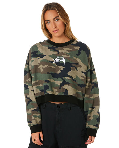 Stussy Stock Crop Crew Camo SurfStitch