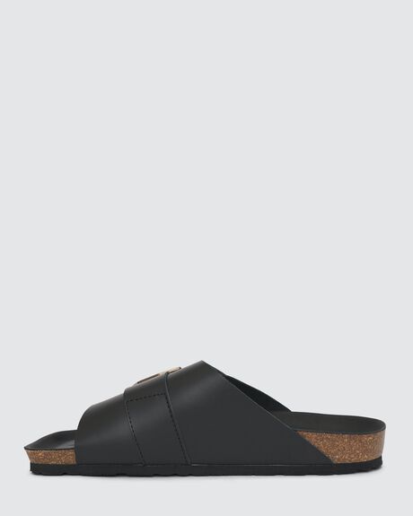 BLACK WOMENS FOOTWEAR GENUINS SLIDES + THONGS - G104891-37