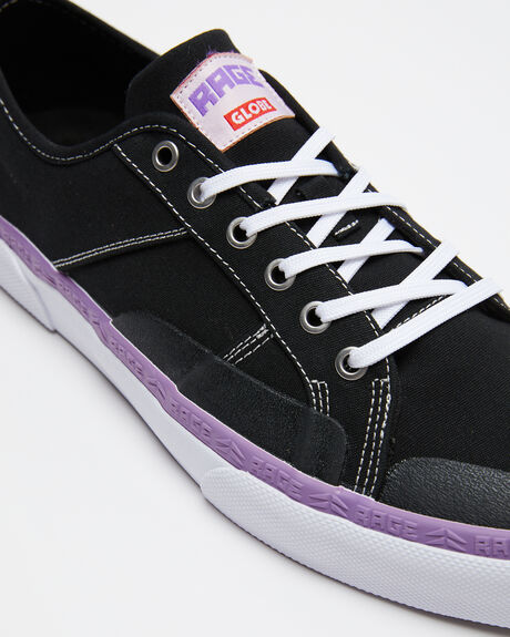 BLACK WHITE RAGE MENS FOOTWEAR GLOBE SNEAKERS - GBSURP20577