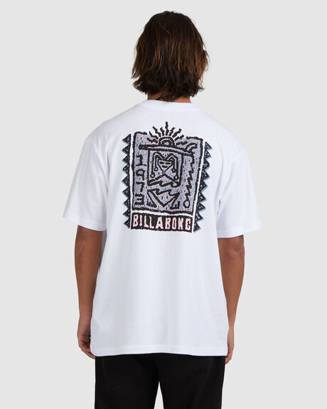 WHITE MENS CLOTHING BILLABONG GRAPHIC TEES - UBYZT00335-WHT