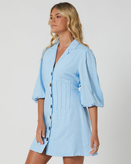 BLUE WOMENS CLOTHING LOST IN LUNAR DRESSES - L2453-BLUE