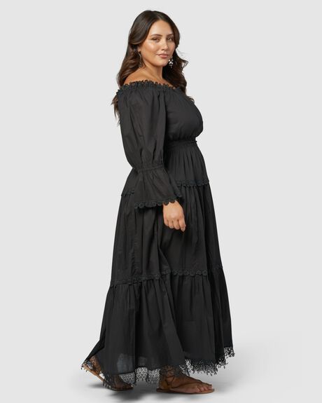 BLACK WOMENS CLOTHING THE POETIC GYPSY DRESSES - CPAW24067001-10
