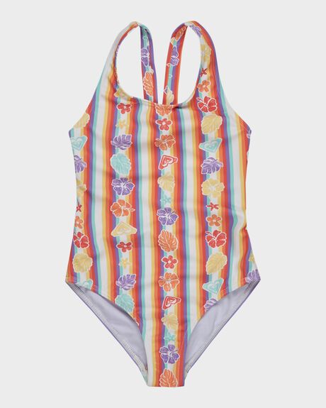 BRIGHT WHITE RAINBOW BAY KIDS GIRLS ROXY SWIMWEAR - ERLX103113-WBB6