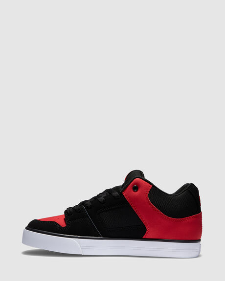 BLACK RED MENS FOOTWEAR DC SHOES SNEAKERS - ADYS400082-BLR