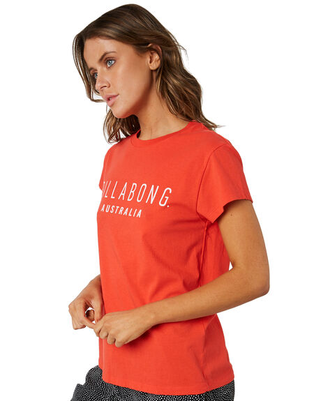 RED WOMENS CLOTHING BILLABONG TEES - 6581010RED