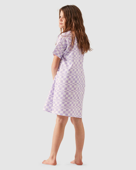 PURPLE ROSE FLOWER KIDS GIRLS ROXY DRESSES + PLAYSUITS - ERGX603039-XMMW