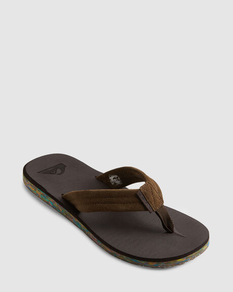 Quiksilver Mens Carver Squish Luxe Thongs Lavender Lustre Trop SurfStitch
