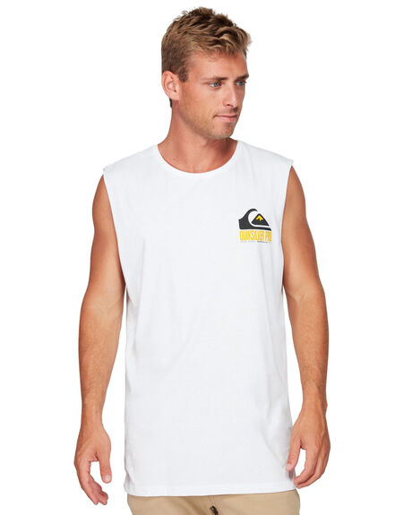 WHITE MENS CLOTHING QUIKSILVER SINGLETS - EQYZT05545-WBB0
