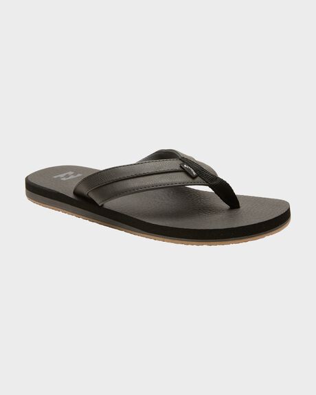 BLACK MENS FOOTWEAR BILLABONG SLIDES + THONGS - UBYL100038-BLK