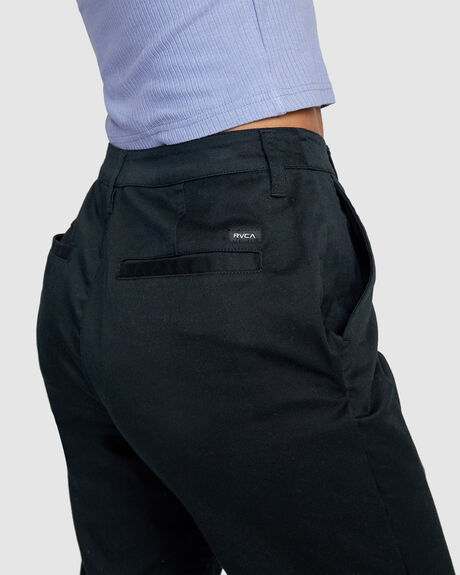TRUE BLACK WOMENS CLOTHING RVCA PANTS - AVJNP00239-TUB