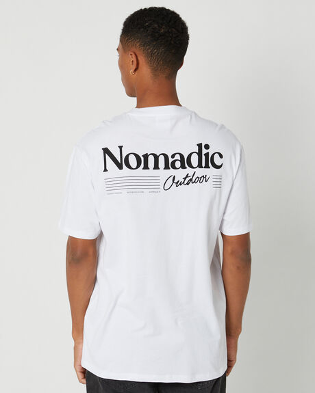 WHITE MENS CLOTHING NOMADIC PARADISE T-SHIRTS + SINGLETS - NO230702-WHTE
