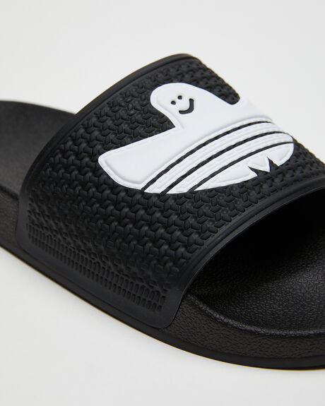 BLACK MENS FOOTWEAR ADIDAS SLIDES - FY6849