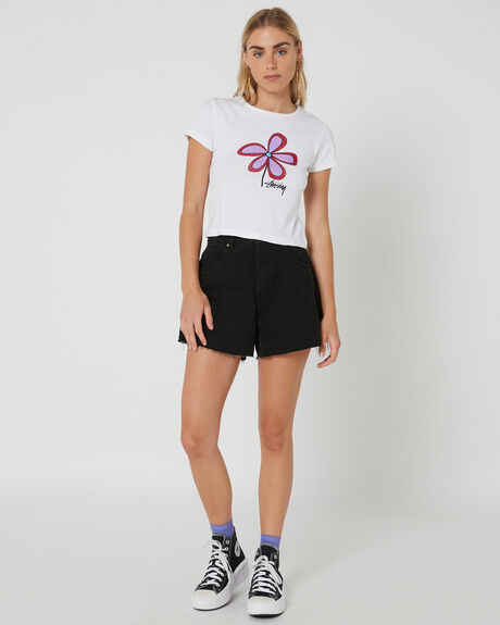 WHITE WOMENS CLOTHING STUSSY TEES - ST135000WHI