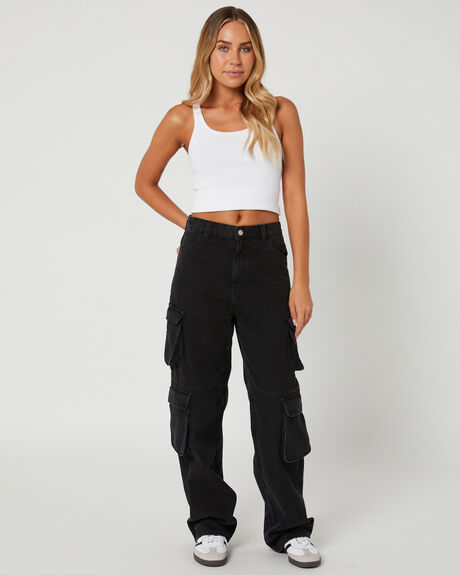 BLACK USED WOMENS CLOTHING DR DENIM PANTS - 2310106114