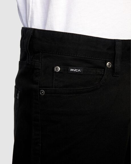 BLACK MENS CLOTHING RVCA PANTS - AVYNP00177-BLK