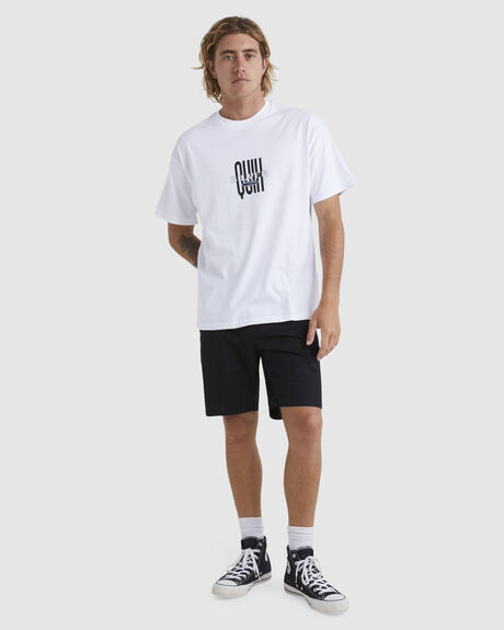 WHITE MENS CLOTHING QUIKSILVER GRAPHIC TEES - EQYZT07172-WBB0