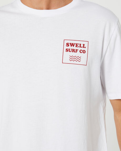 WHITE MENS CLOTHING SWELL GRAPHIC TEES - S5231010WHT