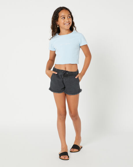 WASHED BLACK KIDS GIRLS SWELL SHORTS + SKIRTS - S6222231WASB