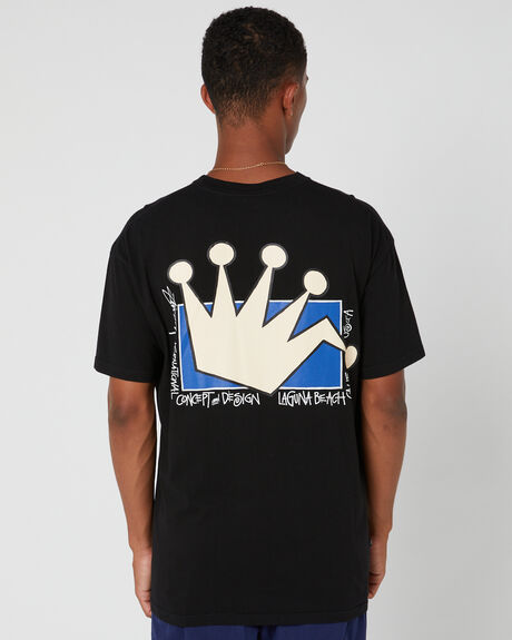 PIGMENT BLACK MENS CLOTHING STUSSY GRAPHIC TEES - ST036006PIGBLK
