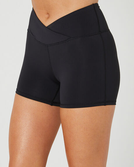 BLACK WOMENS ACTIVEWEAR SWELL SHORTS - S8232529BLK