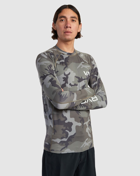CAMO SURF MENS RVCA RASHVESTS - AVYWR00119-CAM