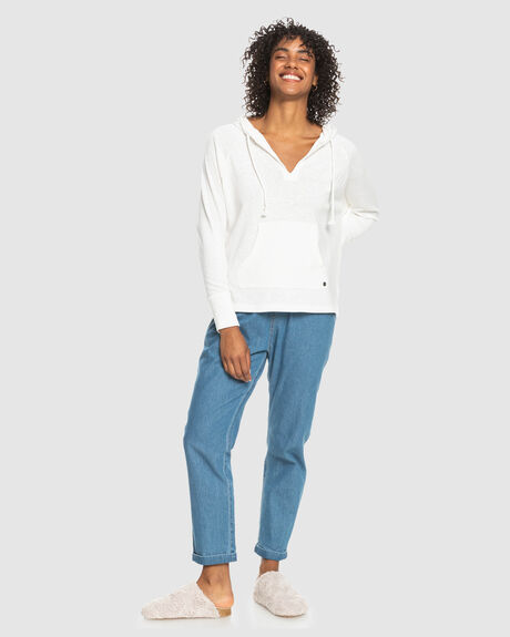 SNOW WHITE WOMENS CLOTHING ROXY HOODIES - ERJKT03928-WBK0