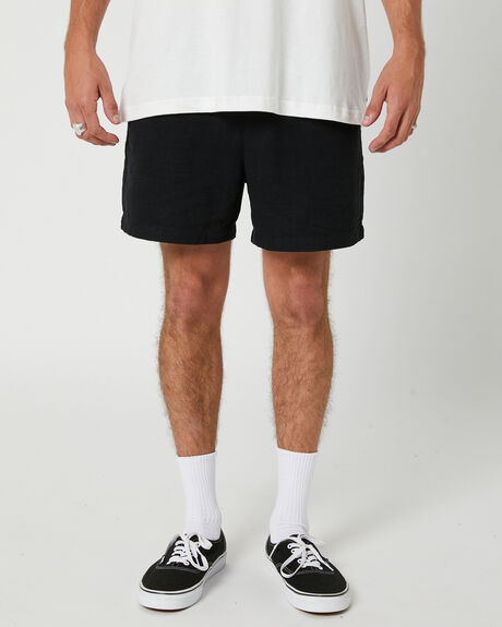 BLACK MENS CLOTHING SWELL SHORTS - SWMS23216BLK