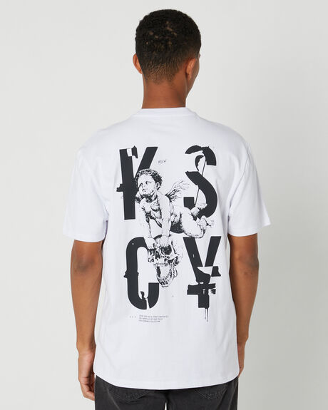 OPTICAL WHITE MENS CLOTHING KISS CHACEY T-SHIRTS + SINGLETS - KC230701-OWHI