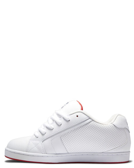 WHITE RED MENS FOOTWEAR DC SHOES SNEAKERS - 302361-WRD