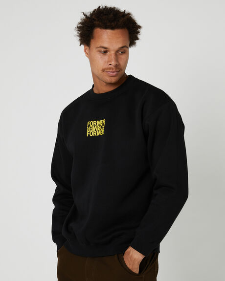 BLACK MENS CLOTHING FORMER JUMPERS - FFL-23101BLK