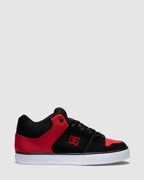 BLACK RED MENS FOOTWEAR DC SHOES SNEAKERS - ADYS400082-BLR