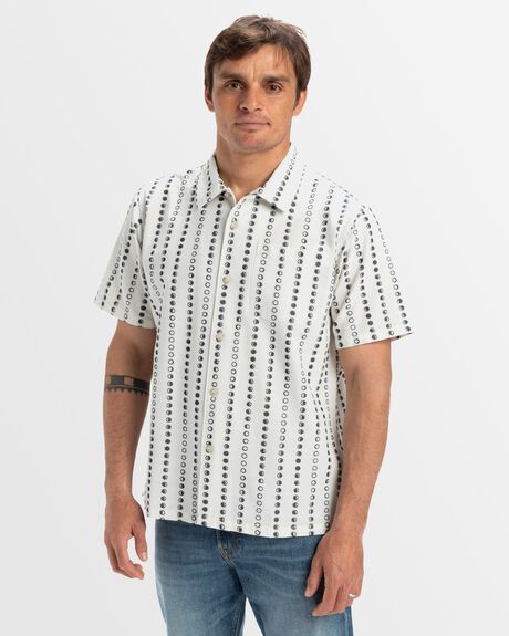 MARSHMELLOW LUNAR PHASE CASUAL MENS CLOTHING QUIKSILVER SHIRTS - AQYWT03396-WBT3