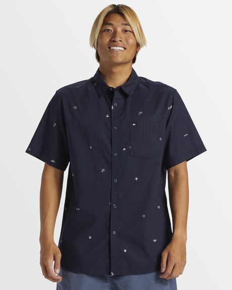 DARK NAVY APERO CLAS SS MENS CLOTHING QUIKSILVER SHIRTS - AQYWT03381-KTP8