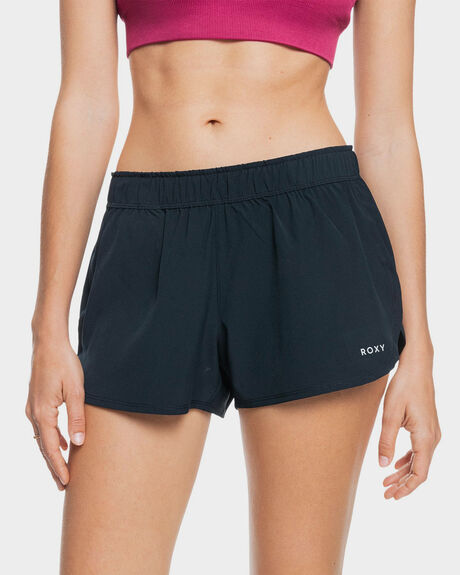 ANTHRACITE WOMENS ACTIVEWEAR ROXY SHORTS - ERJNS03374-KVJ0