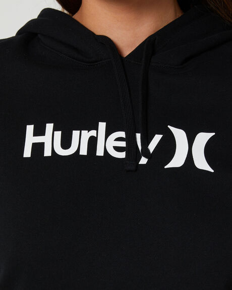 BLACK WOMENS CLOTHING HURLEY HOODIES - HAGFL21OOH010