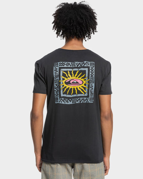 BLACK MENS CLOTHING QUIKSILVER GRAPHIC TEES - EQYZT06564-KVJ0